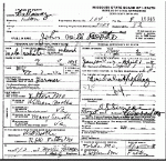 Death certificate of Booth, John William