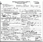 Death certificate of Boyd, Nancy Christiana Wright