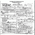 Death certificate of Brown, Marchie M.