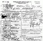 Death Certificate of Clatterbuck, Baxter Guthrie