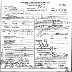 Death certificate of Craig, Martha Bell Carter