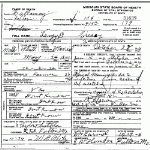 Death certificate of Creasy, Lindsey S.