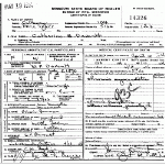 Death Certificate of Davault, Catherine B. Benson