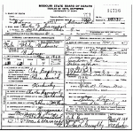 Death certificate of Davenport, Charles F.