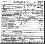 Death certificate of Day, George Washington