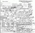 Death certificate of Dimmett, Martha Allen Benson