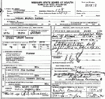 Death certificate of Dudley, Samuel Payton