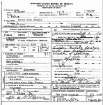 Death Certificate of Emmons, Nancy Jane Reynolds