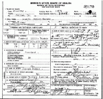 Death certificate of Farmer, Lemuel Dudley