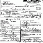 Death Certificate of Farmer, Reuben W.