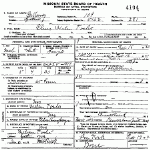 Death Certificate of Foster, Elmo Wilson