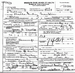Death Certificate of Franklin, Martha Gentry Dawson