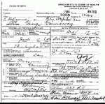 Death certificate of Gannaway, George W.