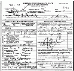 Death Certificate of Gannaway Mary Herring