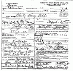 Death Certificate of Gibbs, Liberty Henry
