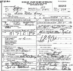 Death Certificate of Gray, Sarah Ellen