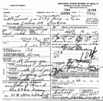Death certificate of Grogan, Julia M.