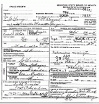 Death certificate of Grogan, Lucille Manette