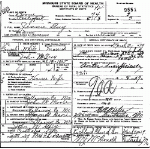 Death Certificate of Guy, Virginia Moore
