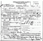 Death certificate of Hardin, Anna Gilbert