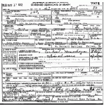 Death certificate of Harrison, Julia Alice Berry