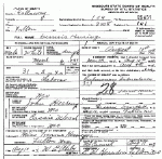Death certificate of Herring, Dennis
