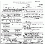 Death certificate of Herring, Georgia unknown