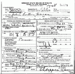 Death certificate of Herring, John Luther