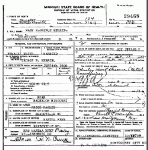 Death certificate of Herring, Mary Florence Pasley