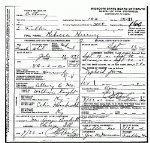 Death certificate of Herring, Rebecca Ann Knight