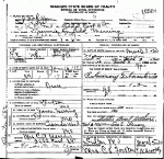 Death certificate of Herring, Trennie Enfield