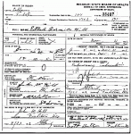 Death certificate of Hill, Ethel Bernice