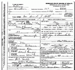 Death certificate of Hill, Sarah J. Tatum