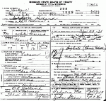 Death Certificate of Holland, Calohill