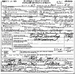 Death Certificate of Holland, Will Lee Dean