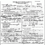 Death certificate of Holt, Elizabeth Ann Clatterbuck