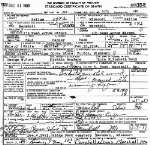 Death Certificate of Hook, Paul Ramsey