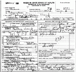 Death Certificate of Houf, John William Death Certificate of Houf, John William