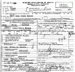 Death Certificate of Hudson, Moss Henry