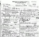 Death Certificate of Kemp, Thomas A.