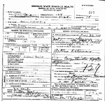 Death Certificate of Kemp, Thomas Walter
