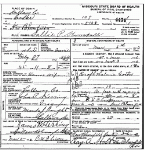 Death certificate of Kimball, Sally P. Herring