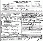 Death Certificate of Knife, Bertha Mae Branch