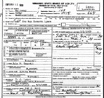 Death Certificate of Lynes, Eva May Bennett