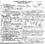 Death Certificate of Maddox, John Henry