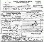Death Certificate of Major, Annie Flood