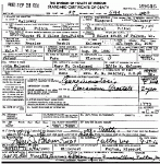 Death Certificate of Maloney, Frazier Nesbit