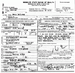 Death Certificate of Maloney, Mary Mollie Craighead