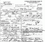 Death Certificate of McDaniel, Margaret Caldwell