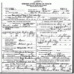 Death certificate of McKinley, Maragret Mae